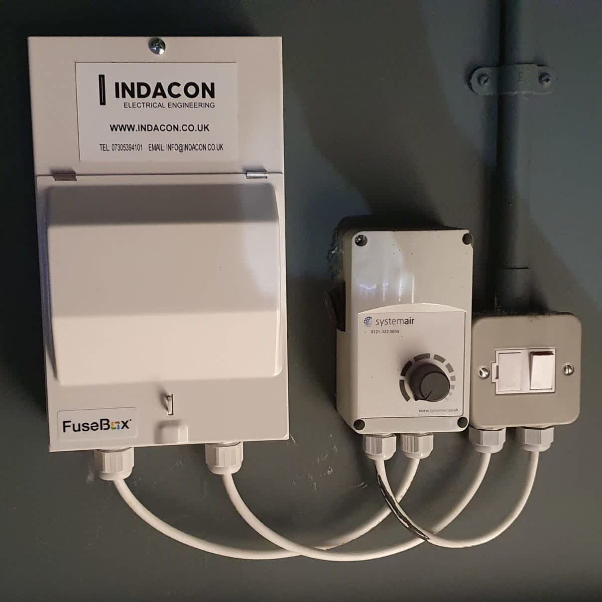 Industrial and commercial electrical installation - industrial and commercial electrical installation - Timer fan controls installed by Indacon Ltd